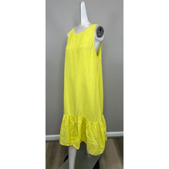 120% Lino Resort Linen Single-Tiered Swing Dress Size 46(US10) $375 - Picture 5 of 11